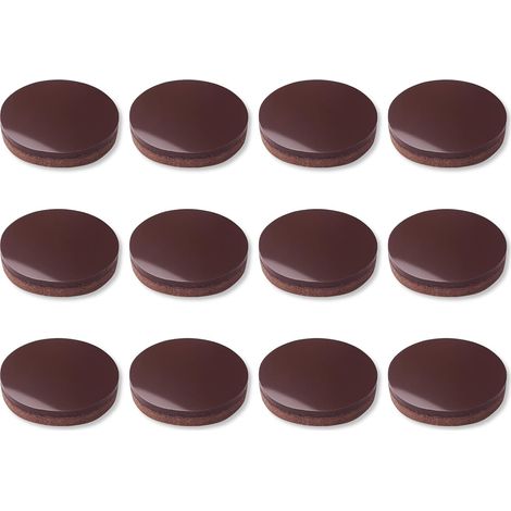 12x Patin silicone autocollant antidérapant anti-vibration rond Ø18mm Pied Meuble Ménager Electronique Adhésif, Marron