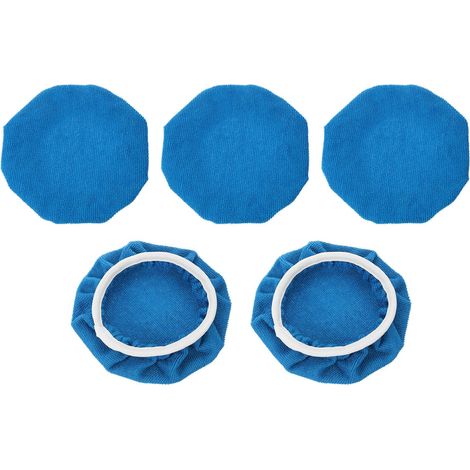 5pcs Housse De Polissage Pad De Lustrage 7"-8" Bleu Foncé (1/5)