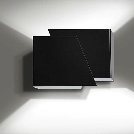 emibig Frost aplique de pared negro 13x17 cm moderno