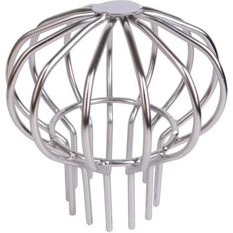 QORVA-Bouchon de gouttière rond en acier inoxydable 304 pour toiture extérieure, anti-obstruction, outil de nettoyage des fuites de gouttière (3 pouces)