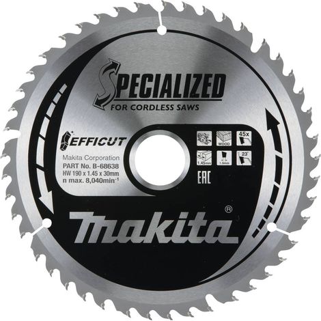 Makita B-68638 Lama circolare 190 x 30 x 1.45 mm Numero di denti: 45 1 pz. (1/5)