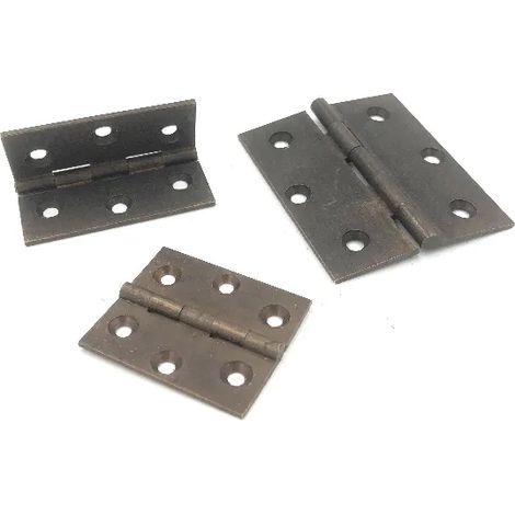 CERNIERA IN OTTONE FRESATA PIANA 60X50 BRONZATO  MM. 50X40 BRONZATO (1/2)