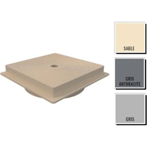 Couvercle et cadre de skimmer gris 248x248mm – Intérieur rond 195mm – Pour piscine – Astralpool (1/5)