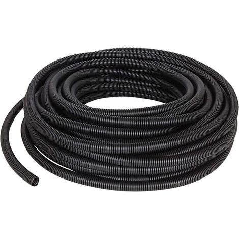 Gaine Câbles Électriques Voiture Gaine Ondulée Flexible Protection Cache PP Tuyau Fil Fendu Gaine Isolante Conduit Tube Rangement Câble Extérieur 21mm Long 5 Mètres (1/5)