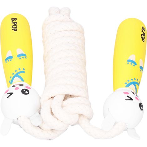 Corde à Sauter Enfants Réglable Lapin Blanc - Loisir Sportif Saut à la Corde (1/5)