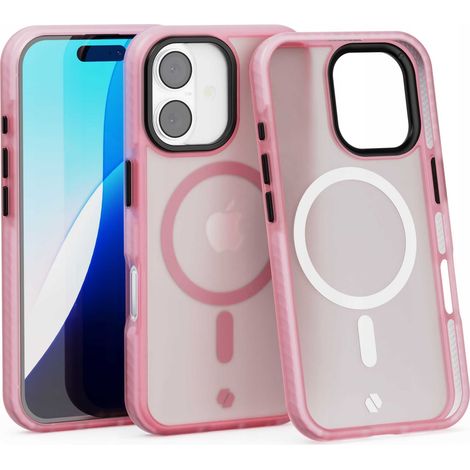 Coque Spacecase Hybrid Fusion Mag pour iPhone 16 rose (1/5)