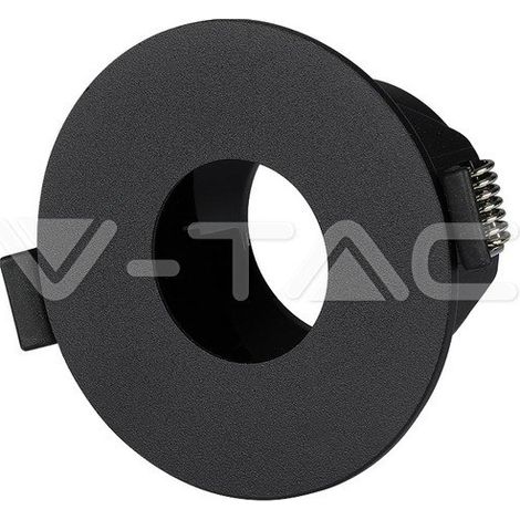 V-TAC VT-873 8595 Portafaretto LED da Incasso orientabile Rotondo GU10 Colore Nero con Interno Nero (1/5)