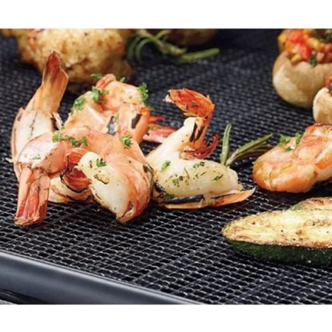 Lot de 6 Tapis de Cuisson Grille Barbecue Découpable Anti-adhésif 33 x 40 cm (1/4)
