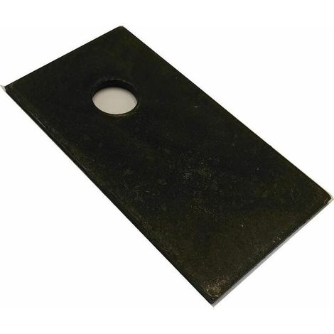 Lame de rechange rectangulaire pour broyeur de végétaux thermique – RECTANGBLADE – Dimensions 8.3 x 4.8 x 0.3cm – Coupe nette sans éclat