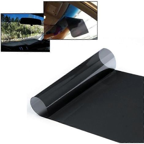 Autocollants pour vitres de voiture, protection UV 99 %, noir, 20 cm x 150 cm, film solaire pour pare-brise. (1/5)