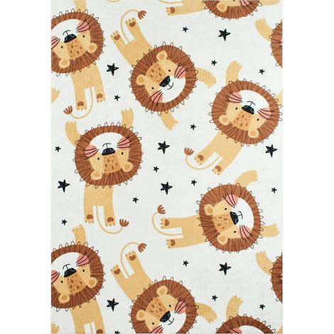 Tapis imprimé Intérieur Happy Lion - 80 x 150 cm (1/4)