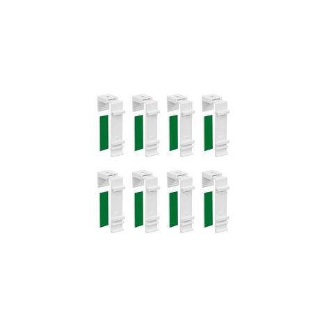 8-teiliges Set bohrfreier Rollohalterungen, bohrfreie Rollomontage, lange Klemmhalterungen für Doppelrollos, bohrfreie Befestigung und Klebemontage, praktisches Zubehör für PVC-Fenster (1/5)