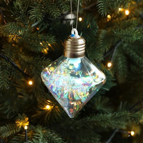 Boule De Décoration De Noël - Boule Lumineuse À Led En Verre - Pour Arbre De Noël Et Intérieur - Lot De 4 (1/5)