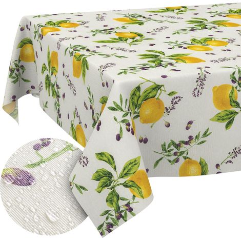Nappe enduite Citrons Ronde Ø 100 cm intérieur/extérieur (1/5)