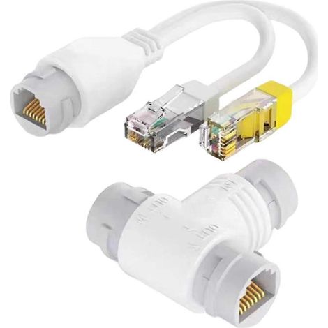 2-in-1 PoE-Splitter, dreifacher RJ45-Netzwerkkabelstecker, PoE-Kabel für IP-Überwachungskamera (1/5)