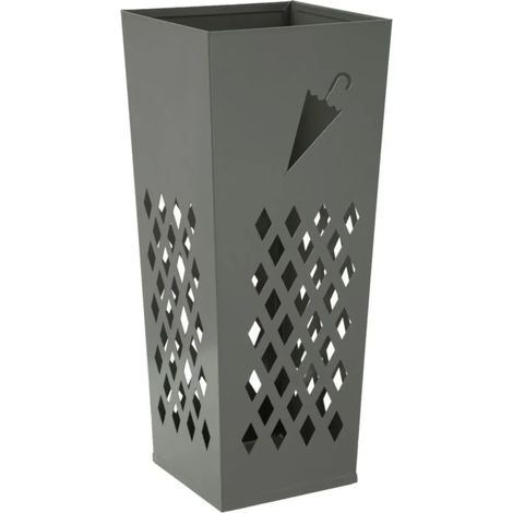 Portaombrelli da Ingresso in Metallo Design Ombrello Rombi Grigio 19x19 (1/4)