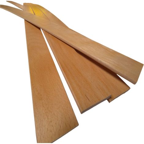 Lot 5 grandes lattes pour lit, bz & convertible 1600x53x9 mm Bois hêtre durable - 7 plis Remplacement - Rechange - Renfort pour sommier / bz / clic clac / canapé (1/5)