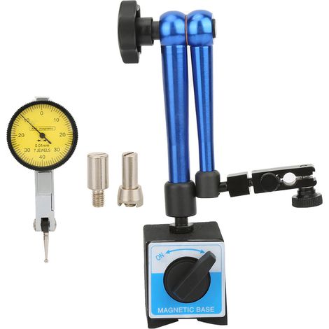 Universeller blauer Sockel für mechanische Skalenkomparatoren, zur Feinjustierung magnetischer Skalenkomparatoren. (1/5)