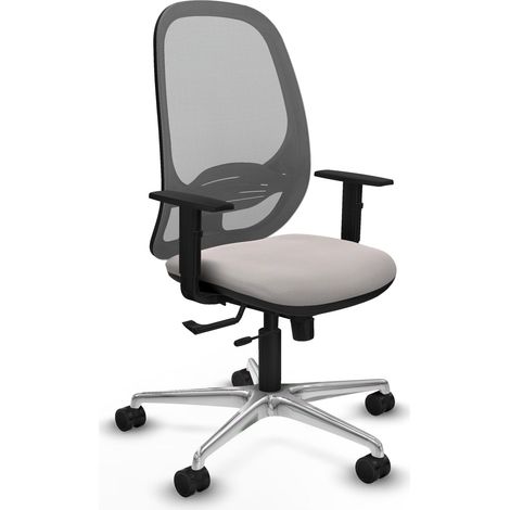Sedia da ufficio piqueras y crespo Cilanco bianco alluminio (1/2)
