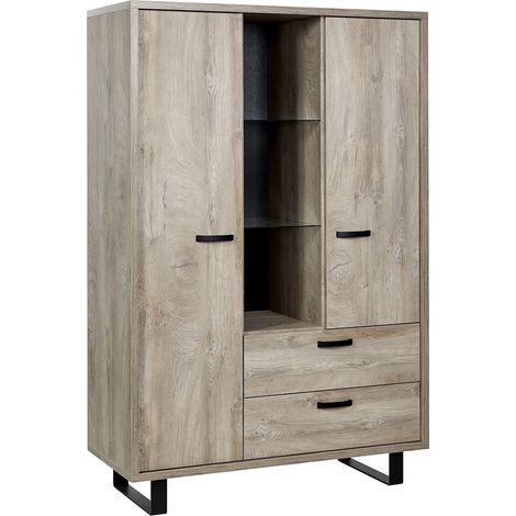 Mobile da Arredamento XL colore rovere chiaro collezione NEWTON. Grande capacità di stoccaggio.