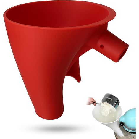 Imbuto per farina per impastatrice planetaria compatibile con KitchenAid (rosso) (1/5)