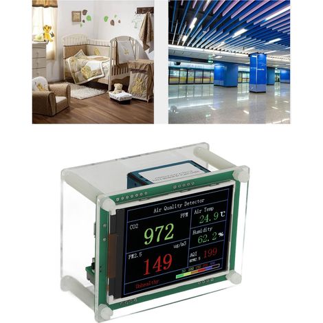 Kohlendioxid-Detektor (CO2) für den Hausgebrauch, hochpräziser Sensor, Luftqualitätsmessmodul, Staubsensor für die Luftqualität (1/5)