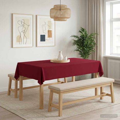 vidaXL Table Cloth 5 pcs Rectangular Wine Red 140 x 260 cm (1/5)
