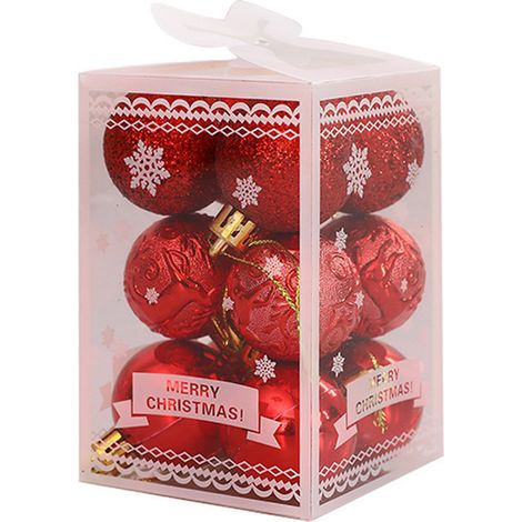 Boule De Décoration De Noël - Verre Et Métal - Pour Arbre De Noël Intérieur Extérieur - Lot De 12 (1/5)