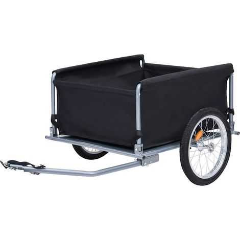 Maison Exclusive - Fahrradanhänger Schwarz und Grau 65 kg (1/5)