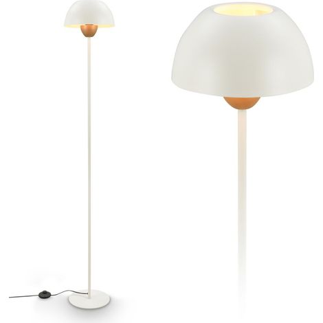 Briloner GRYDE Lampada da terra, interruttore a cavo, attacco E27, max. 10 W, caffè-grigio chiaro, Ø25 x 156,5 cm