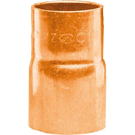 réduction en cuivre à souder - mâle 22 mm vers femelle 20 mm - sachet de 2