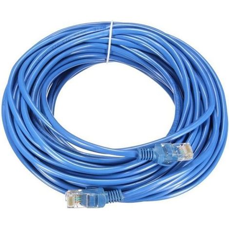 TEMPSA Câble Ethernet RJ45 20M Bleu (1/4)