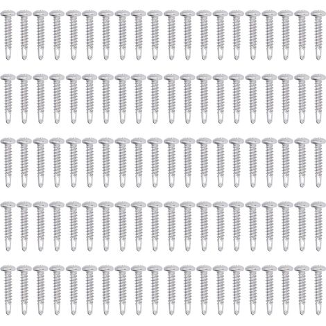 Vis Auto-Perceuse En Acier Inoxydable 410 - Tête Fraisée M4.8x25 - Pour Métal Et Bois - Lot De 100 Pièces (1/5)