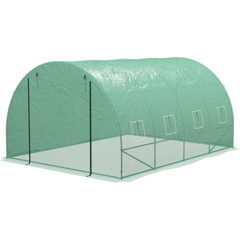 Sprinkler System Polytunnel Greenhouse- 4 x 3(m)- Green (1/5)