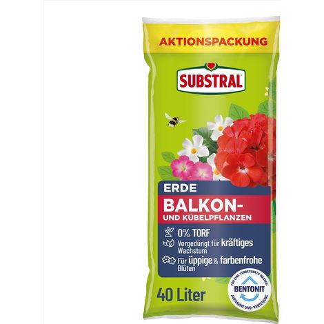 SUBSTRAL® Balkon- und Kübelpflanzenerde torffrei - 40 Liter (1/5)