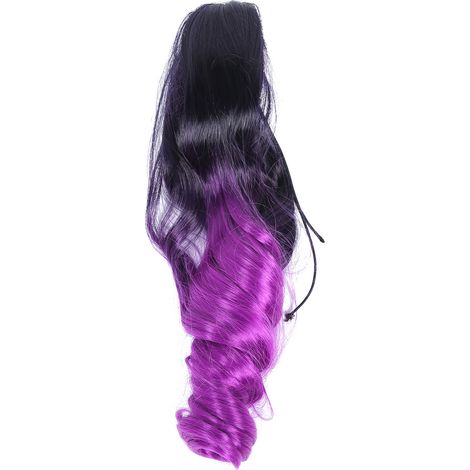 Pince à Cheveux Griffe Bouclée Postiche Queue de Cheval Fibre Haute Température 55cm (1/5)