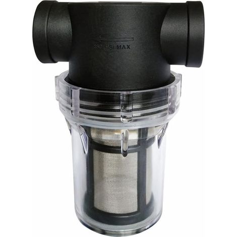 Filtre de canalisation 3/4 po pour pompe à eau avec crépine en acier inoxydable 100 mailles, tamis en ligne, filtre pour pompe à eau pour arrosage du jardin (1/4)