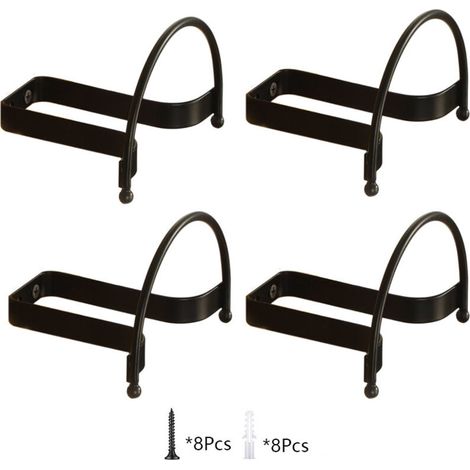 4-piece wall-mounted hat rack and organizer, easy to install, made of cowhide leather, for hallway or bathroom (1/4)