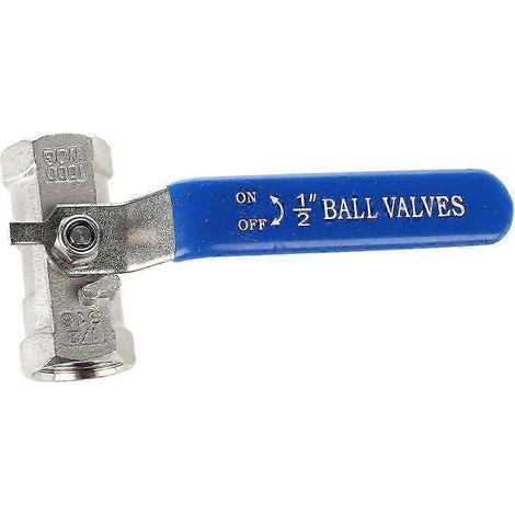 Vannes à bille femelles/femelles à levier 1/2" avec poignée longue en acier inoxydable 316 WOG1000 (1/4)
