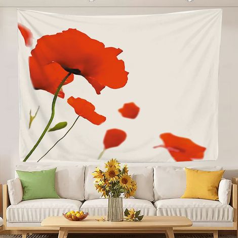 Tapisseries murales décoratives esthétiques pour chambre à coucher (femme, adolescente, fille) 150x130cm (1/5)