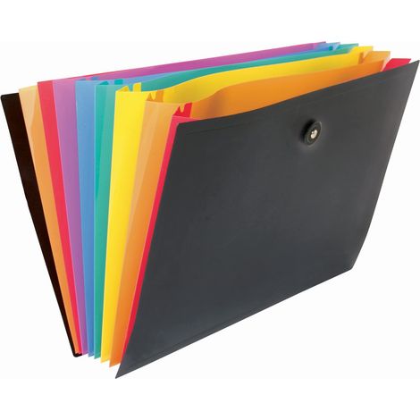 Trieur 8 positions Rainbow Class en Polypropylène - Pochette extensible à soufflet Format A4 (1/5)