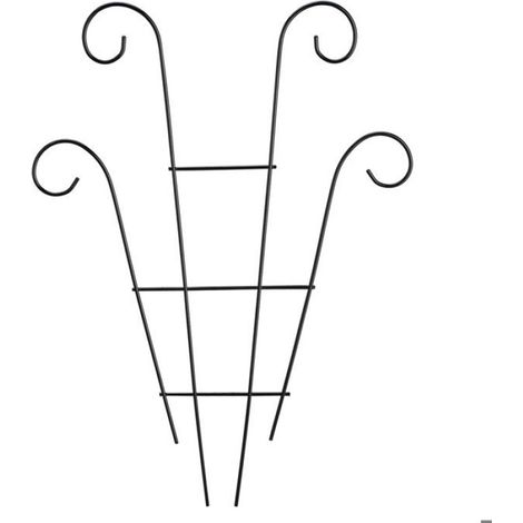 Mini plante de jardin, Support de vigne minuscule, plante en pot en fer de 16 pouces avec barre plus épaisse pour plantes (1/2)