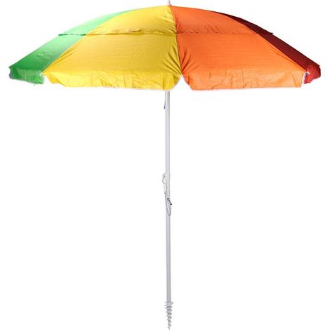 OMBRELLONE DA SPIAGGIA PALO CON SNODO Ø 2,2 mt. - puntale a spirale - col. arcobaleno