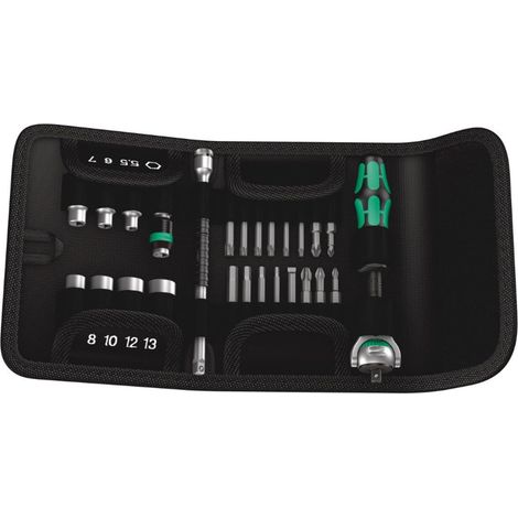 Wera 05051045001 - 1/4inch Drive Kraftform Kompakt 26 Piece Zyklop Socket & Bit Set (1/5)