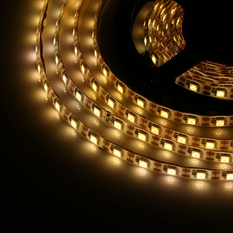 Bande LED 5050 étanche, 5 m, alimentation USB 5 V, pour décoration, rétroéclairage TV (blanc chaud) (1/5)