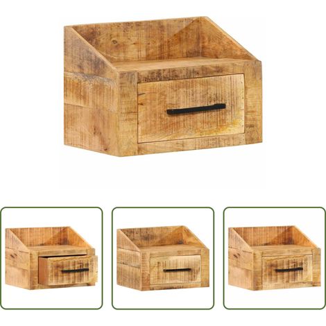 vidaXL Mango - Nachttisch Braun 40 x 30 x 30 cm Massivholz Mango (1/5)