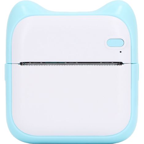 Imprimante thermique de poche avec connexion Bluetooth, incluant du papier pour noter les réponses incorrectes (bleu). (1/5)