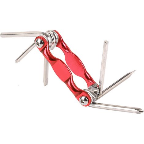Kit d'outils de réparation pour VTT, coupe-chaîne multifonction 11 en 1 coloré, accessoires de réparation pour vélo, rouge - outil multifonction (1/4)