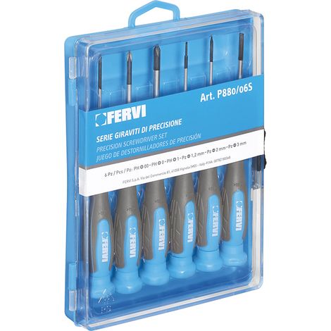 Prazisions-Schlitz- und Kreuzschraubendreher-Serie Fervi p880/06s