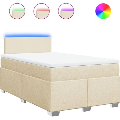 Maison Exclusive - Cama box spring con colchón tela color crema 1 (1/5)